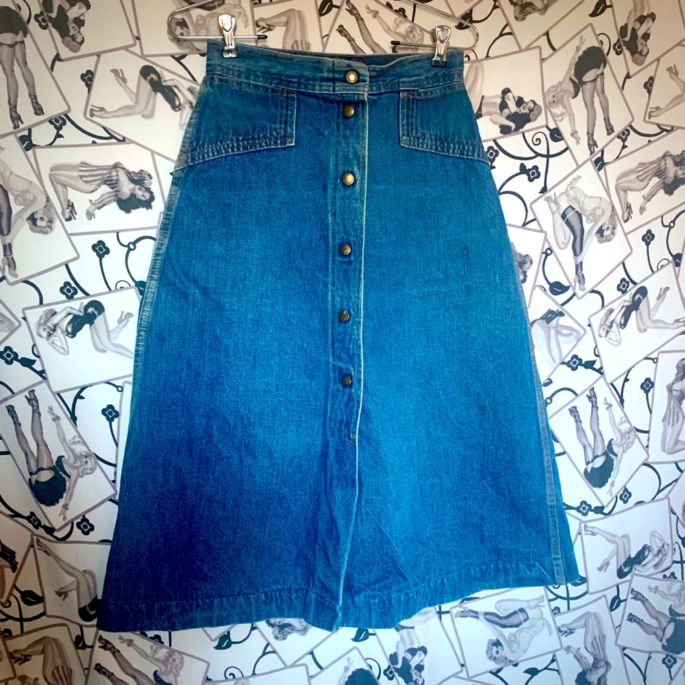 Vintage 70s Denim Skirt